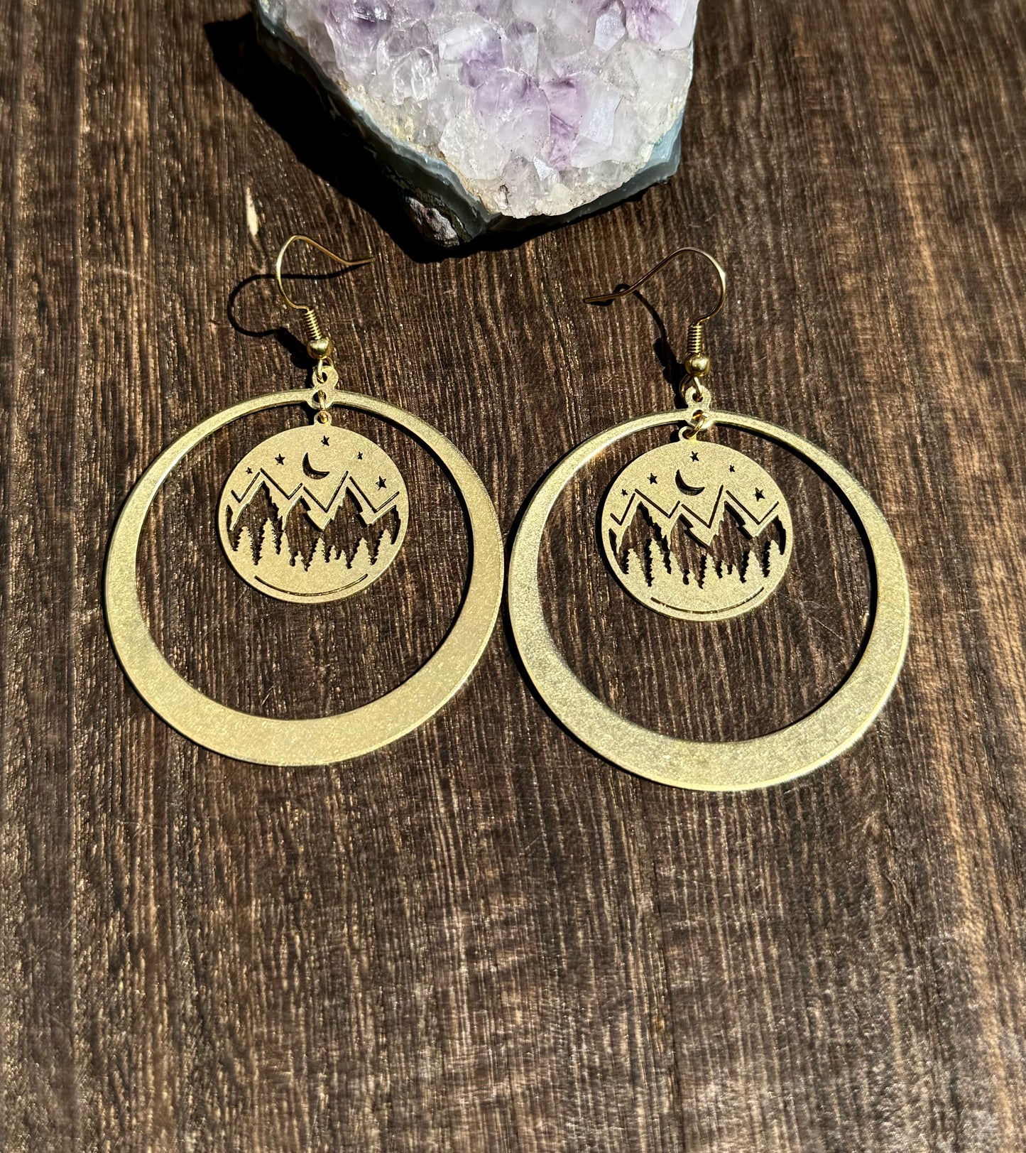 Mountain Hoop Earrings