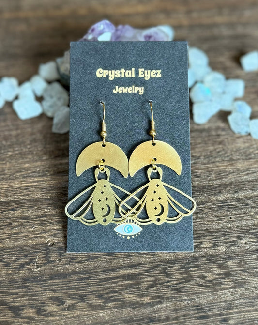 Lunar Moth Earrings