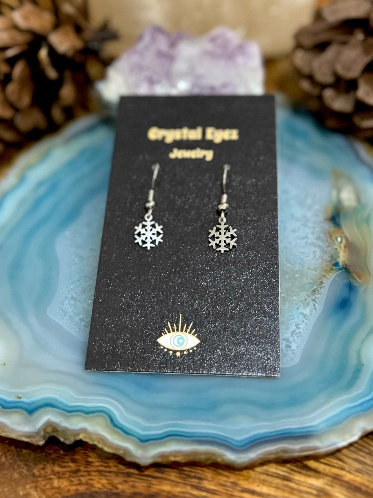 Snowflake Charm Earrings