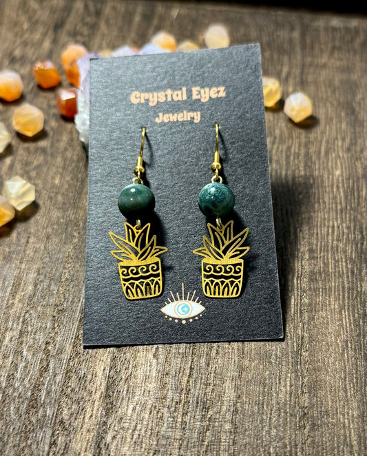 Potted Plant Earrings