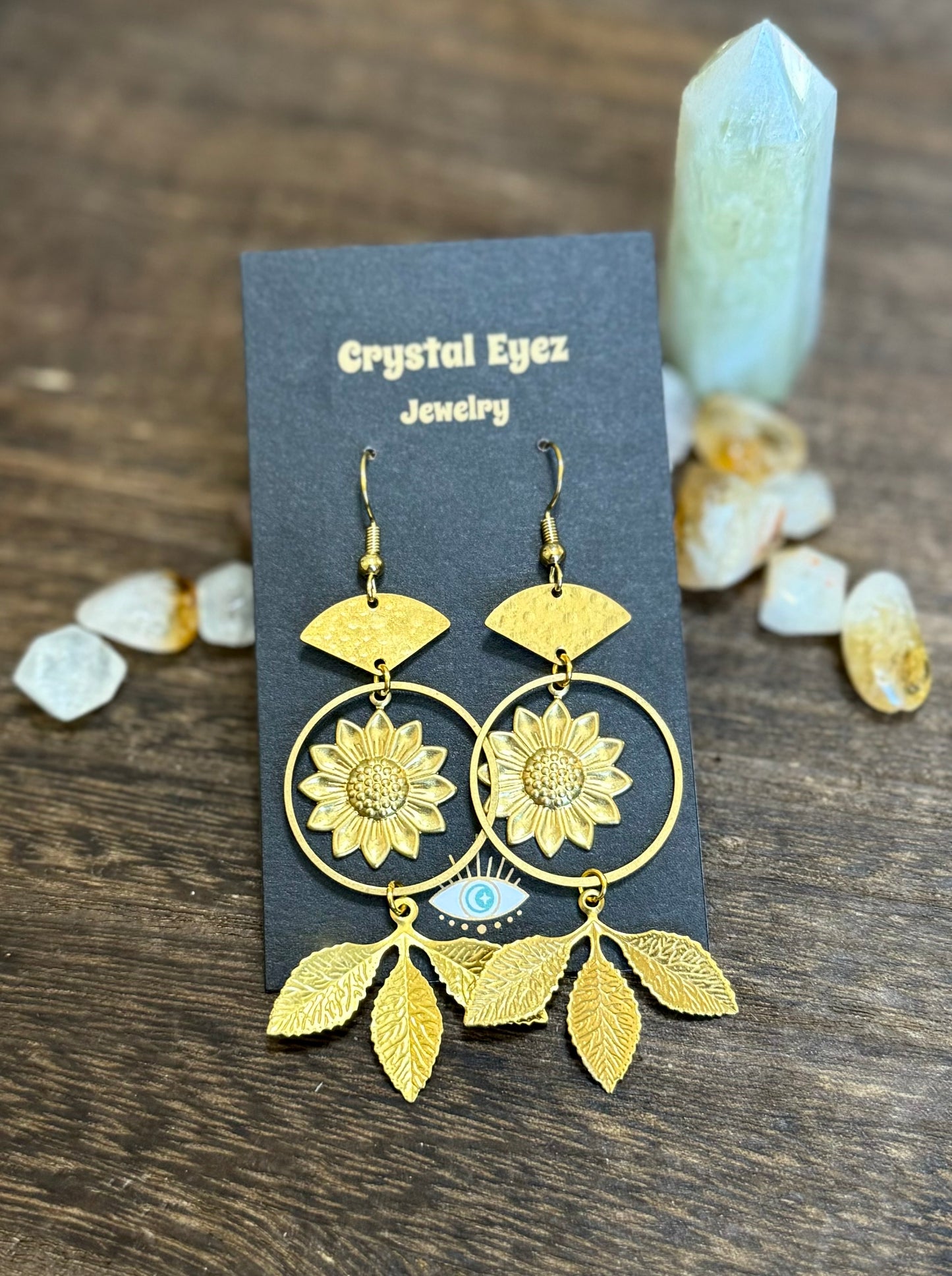 Sunflower Stalk Earrings