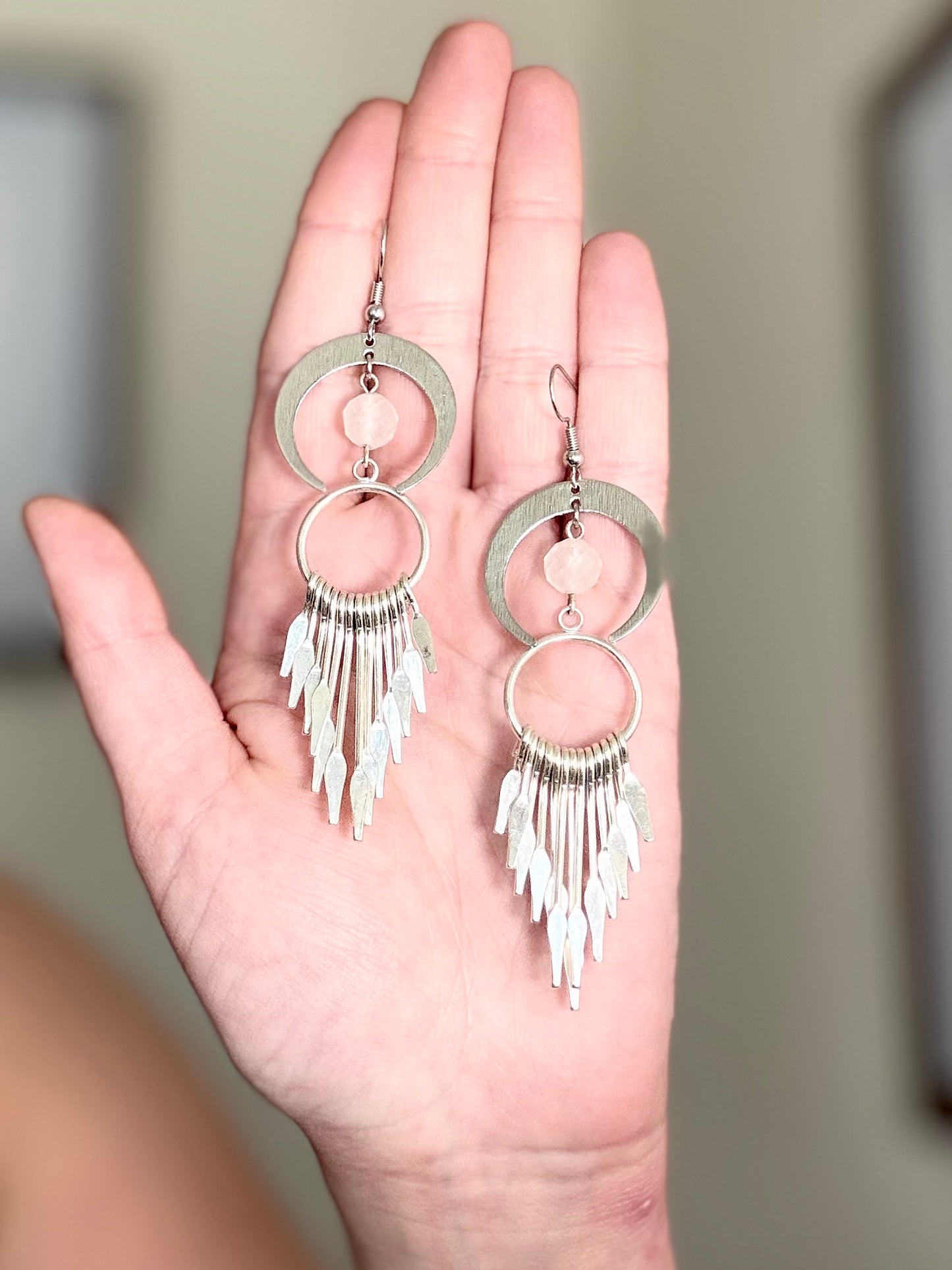 Celestial Fringe Statement Earrings