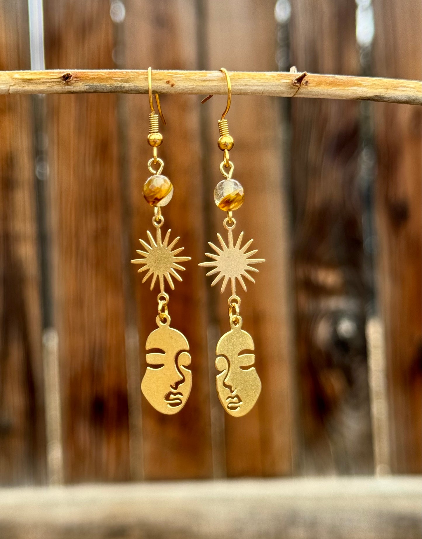 Face in Quartz Earrings