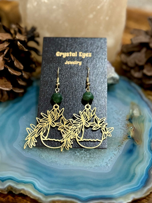 Hanging Plant Earrings