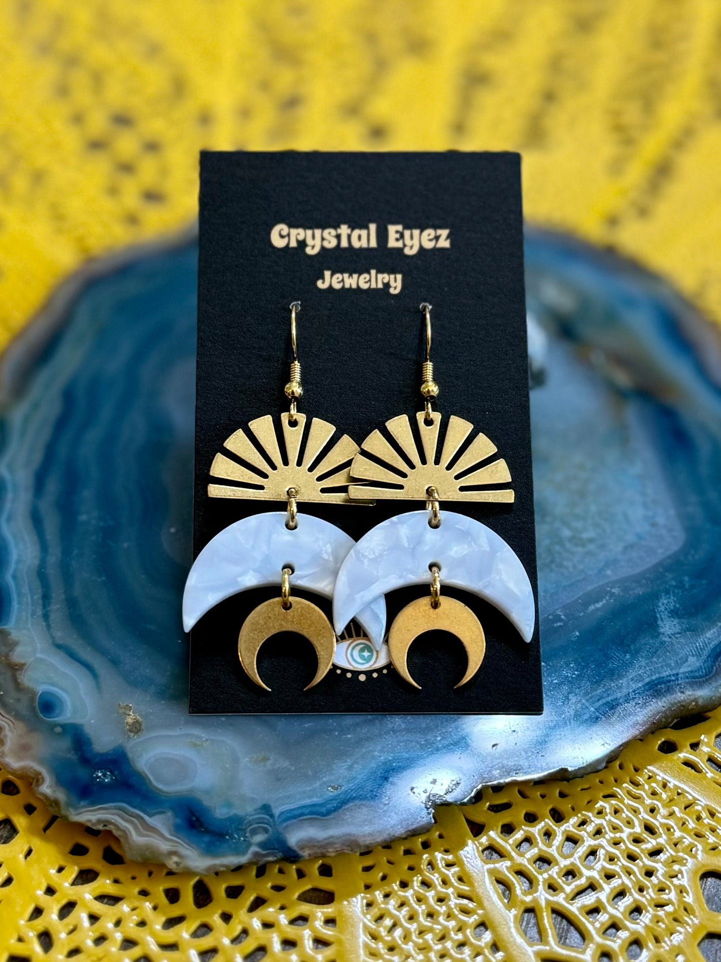 Light Side of the Moon Earrings