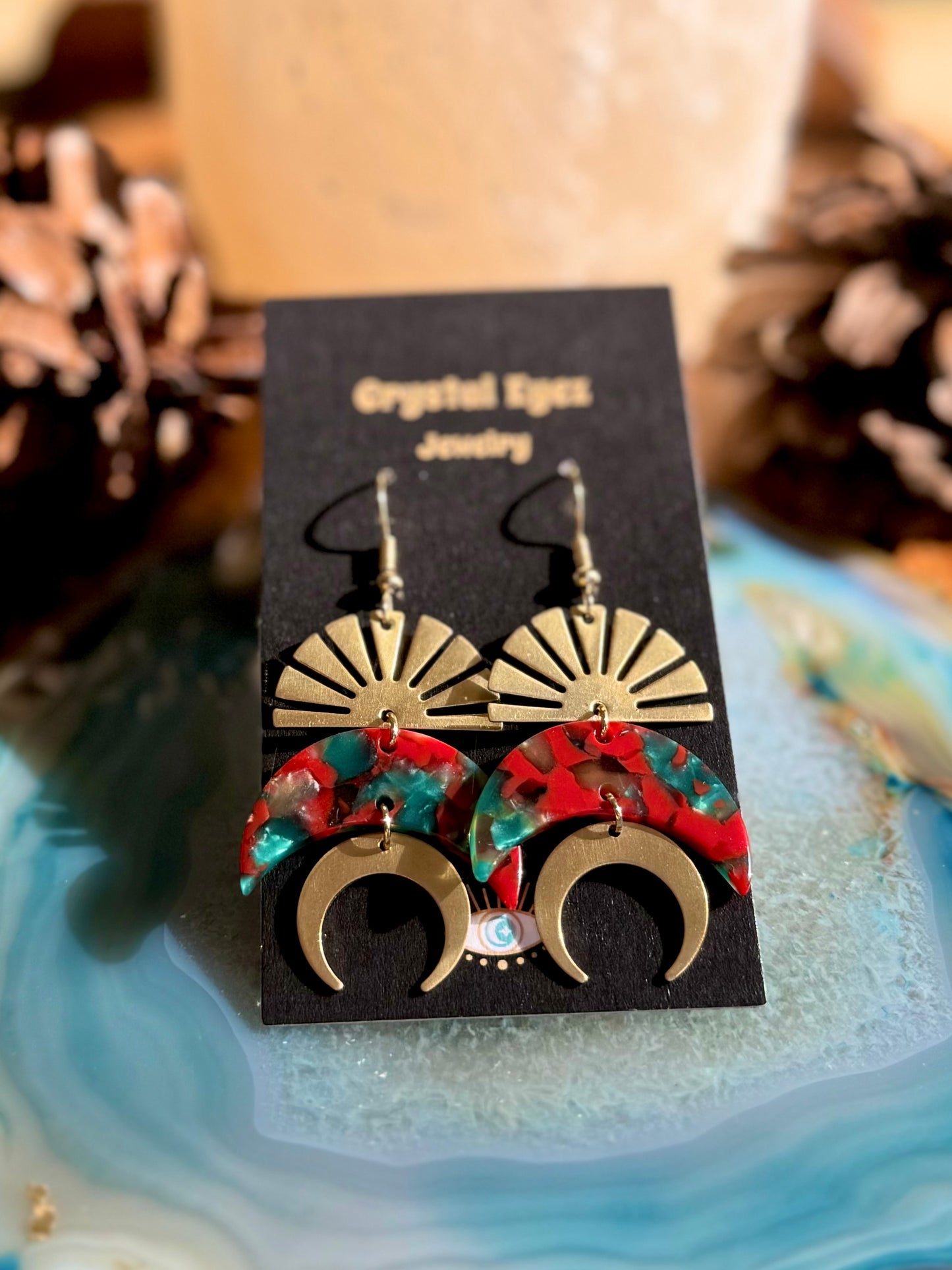 Vibrant Moon Earrings