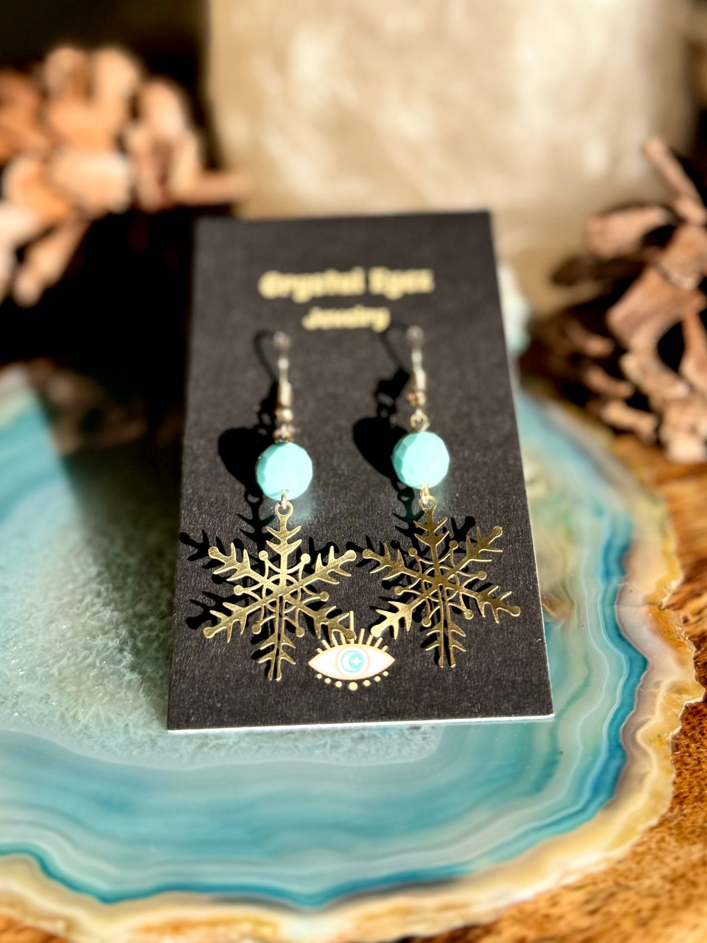 Crystal Snowflake Earrings