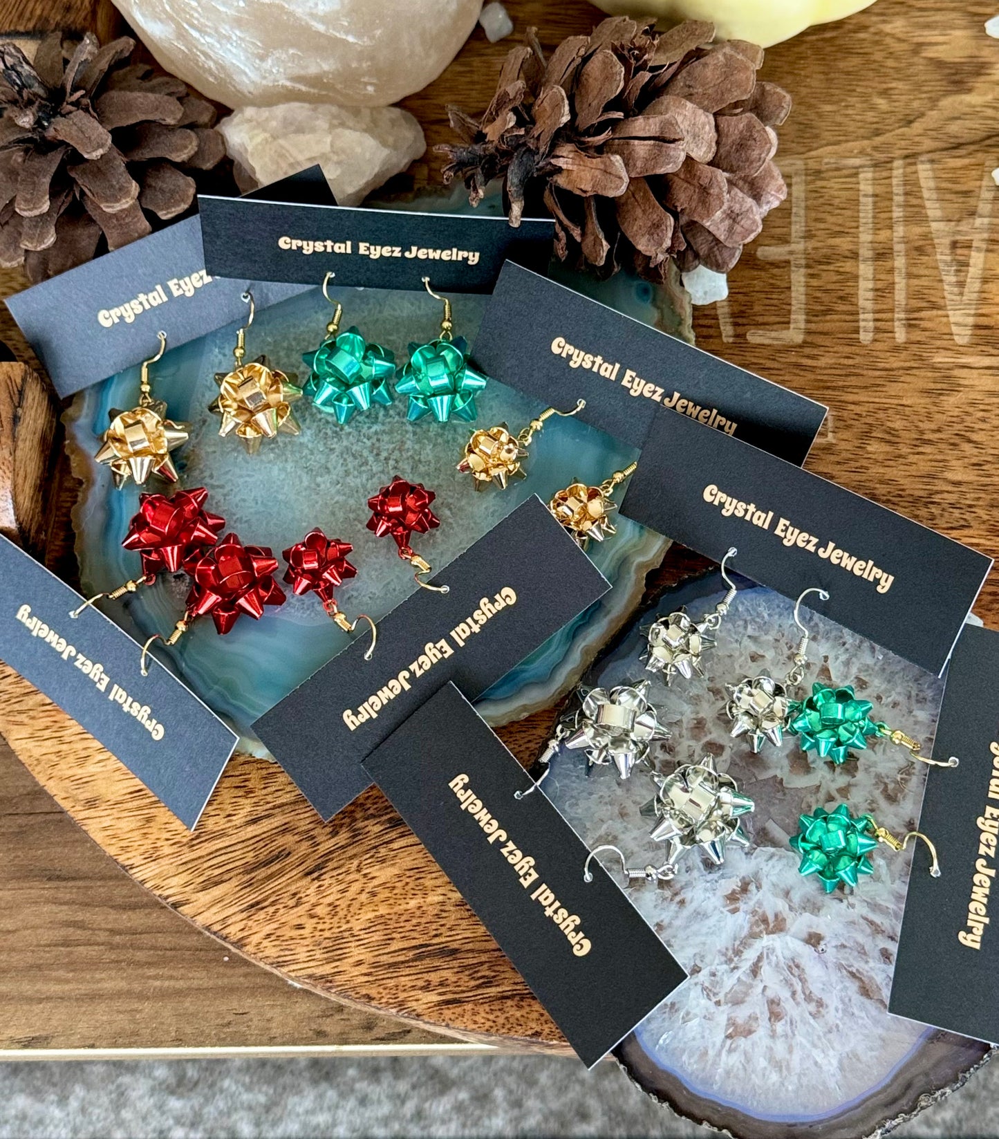 Christmas Bow Earrings