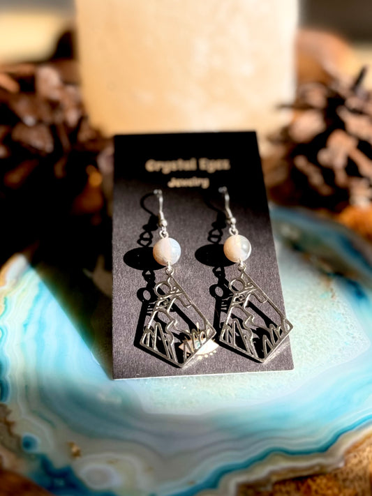 Silver Mountain Peak Earrings