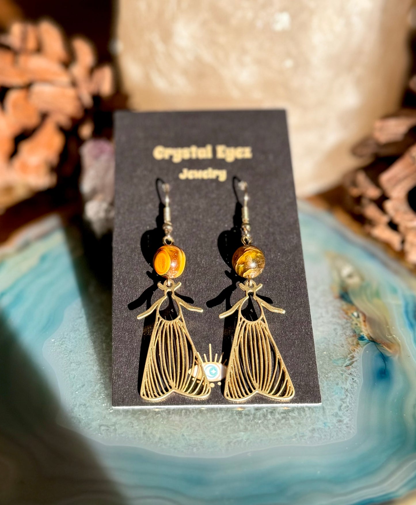 Long Moth Earrings