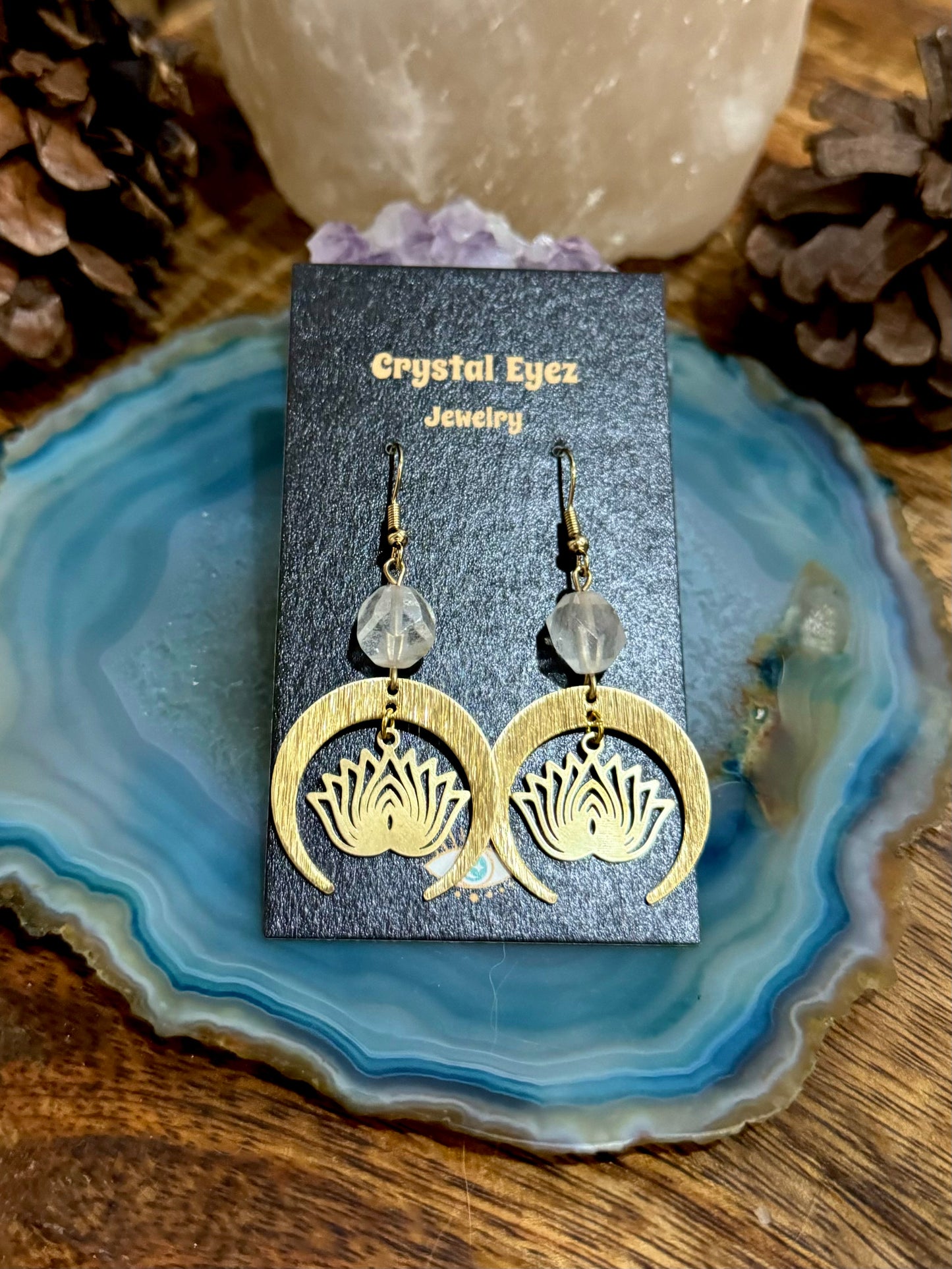 Lotus Moon Earrings