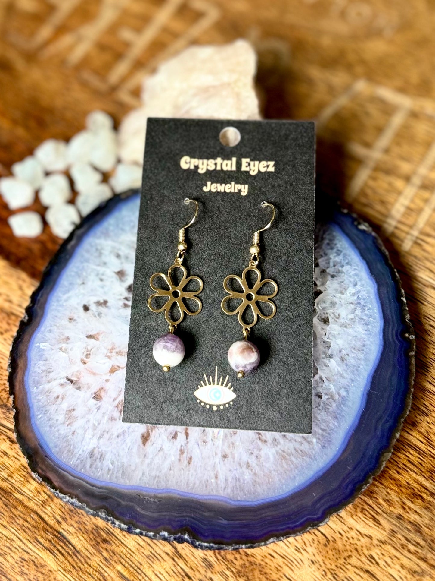 Amethyst Flower Earrings